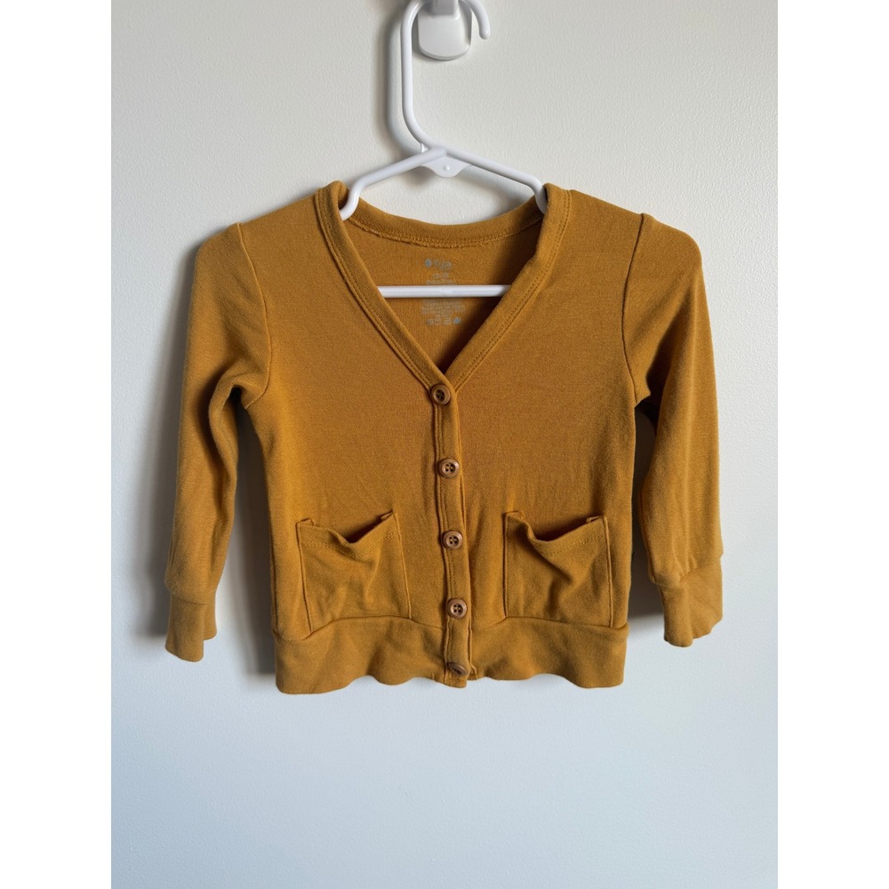 Kyte Baby Bamboo Jersey Marigold Button Front Cardigan12-18 Months